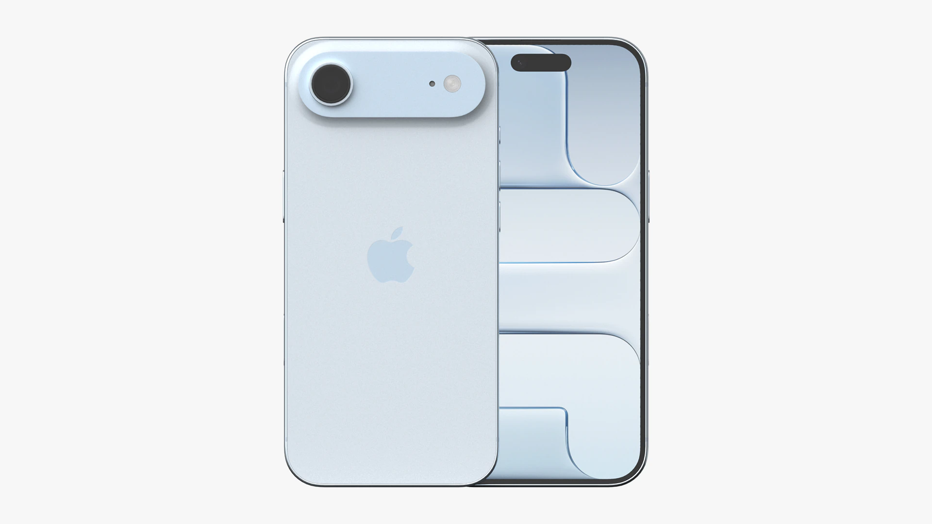 Apple iPhone Air Sky Blue 3D Model .c4d .max .obj .3ds .fbx .stl .blend 