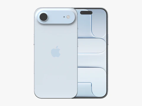 Apple iPhone Air Небесно-голубой 3D Модель