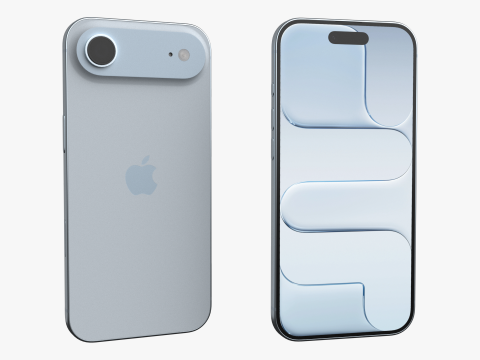 苹果 iPhone 空气 天蓝色 3D 模型