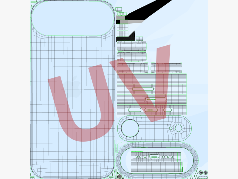 苹果 iPhone 空气 天蓝色 3D 模型
