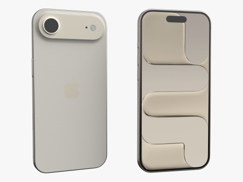 Apple iPhone Air Emas Muda Model 3D