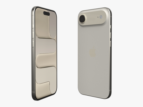 Apple iPhone Air Emas Muda Model 3D