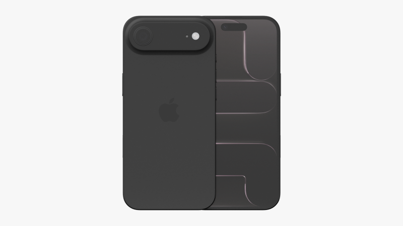 Apple iPhone Air Space Black 3D Model .c4d .max .obj .3ds .fbx .stl .blend