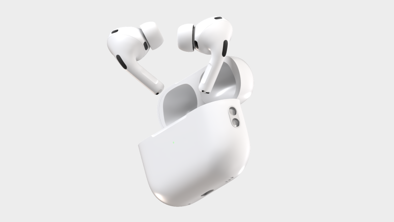 Apple AirPods Pro 3 3D 模型 .c4d .max .obj .3ds .fbx .stl .blend 
