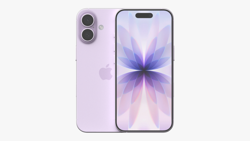 Apple iPhone 17 Lavender Model 3D .c4d .max .obj .3ds .fbx .stl .blend 