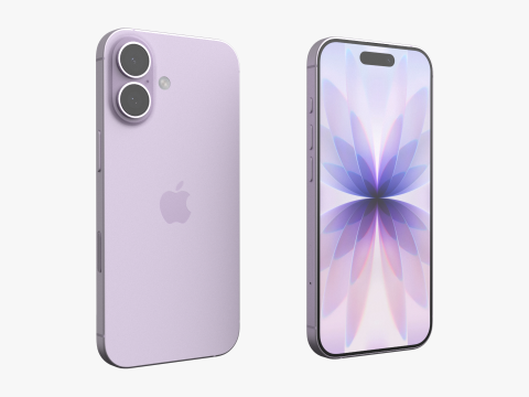 Apple iPhone 17 Lavender Model 3D