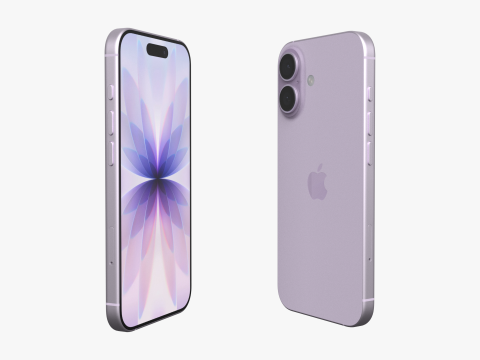 Apple iPhone 17 Lavender Model 3D