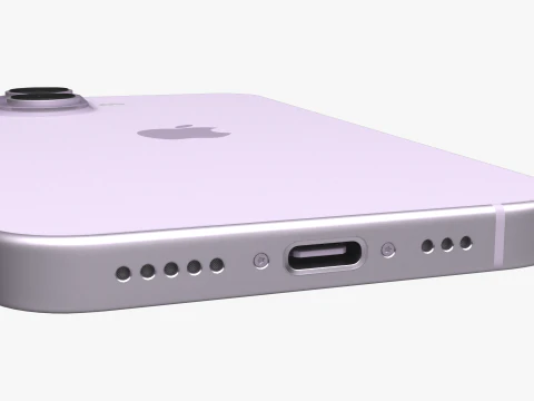 Apple iPhone 17 Lavender 3D Model
