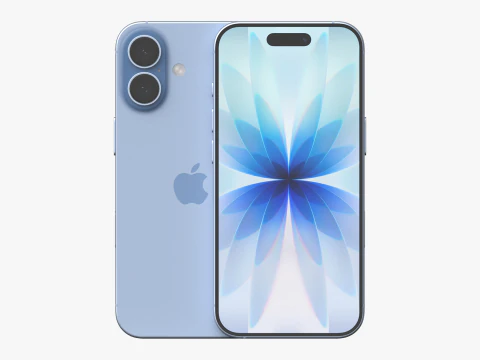 Apple iPhone 17 Синий Туман 3D Модель