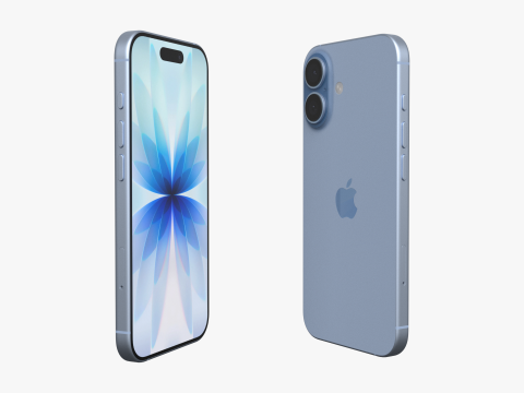 Apple iPhone 17 Kabut Biru Model 3D