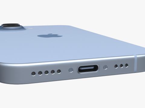 Apple iPhone 17 Kabut Biru Model 3D