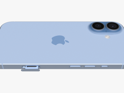 Apple iPhone 17 Kabut Biru Model 3D