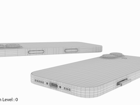 Apple iPhone 17 Kabut Biru Model 3D