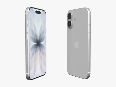 Apple iPhone 17 Белый 3D Модель