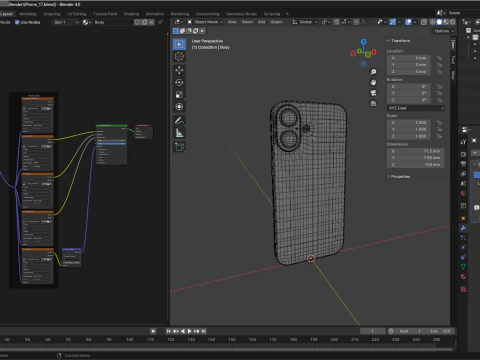 Apple iPhone 17 Белый 3D Модель