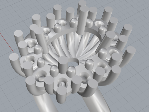 Elegant Crown Cluster Ring 3D Printable JewelryModel Modelo de impresión 3D