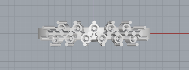 Symmetric Wave Cluster Ring Printable JewelryModel Modelo de impresión 3D .c4d .max .obj .3ds .fbx .stl .blend