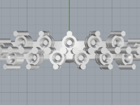 Symmetric Wave Cluster Ring Printable JewelryModel Modelo de impresión 3D