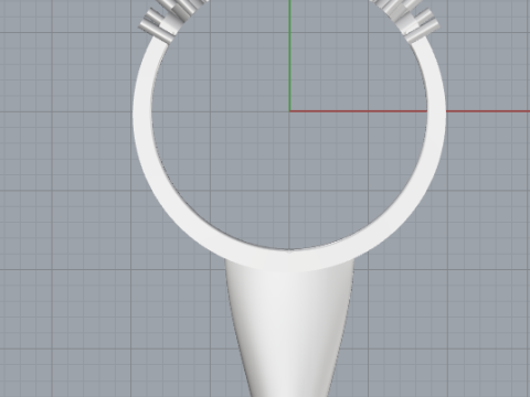 Symmetric Wave Cluster Ring Printable JewelryModel Modelo de impresión 3D