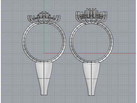Bloom Cluster Ring 3D Printable FloralJewelry 3D 프린트 모델