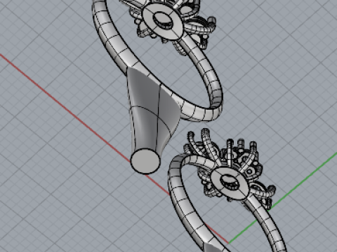 Bloom Cluster Ring 3D Printable FloralJewelry 3D 프린트 모델