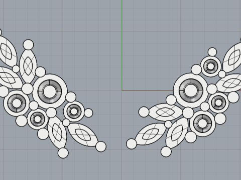 Floral Petal Earrings 3D PrintableJewelry Modelo de impresión 3D