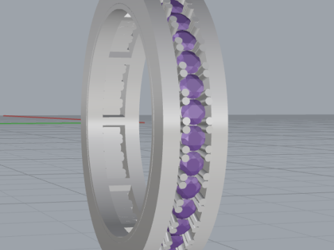Modular Gemstone Band Ring 3D PrintableJewelry Modelo de impresión 3D