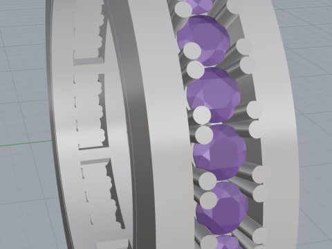 Modular Gemstone Band Ring 3D PrintableJewelry Modelo de impresión 3D