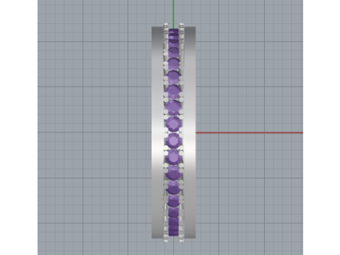 Modular Gemstone Band Ring 3D PrintableJewelry Modelo de impresión 3D