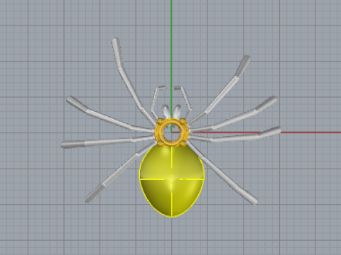 Spider Pendant 3D Printable JewelryModel Modelo de impresión 3D
