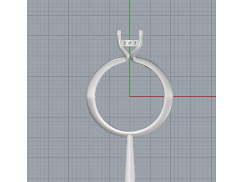 Twist Solitaire Ring with Pav Gallery 3D Printable JewelryModel Modelo de impresión 3D