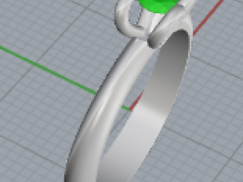 Heart Claw Solitaire Ring 3D Printable RomanticJewelry Modelo de impresión 3D