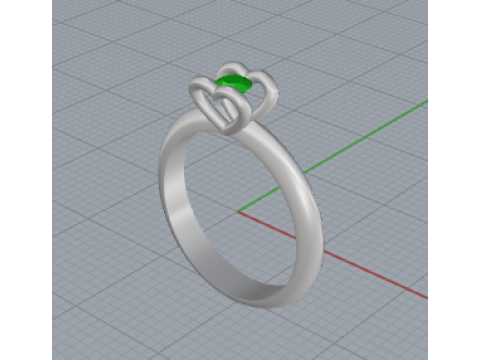 Heart Claw Solitaire Ring 3D Printable RomanticJewelry Modelo de impresión 3D