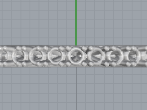 Symmetric Wave Cluster Ring 3D Printable JewelryModel Model do druku 3D