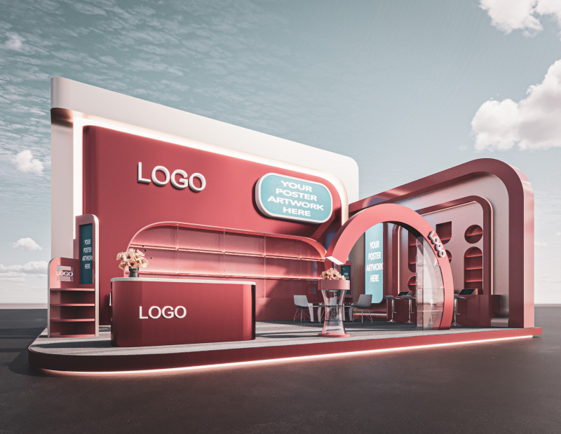 Exhibition Stand Modelo 3D .c4d .max .obj .3ds .fbx .stl .blend