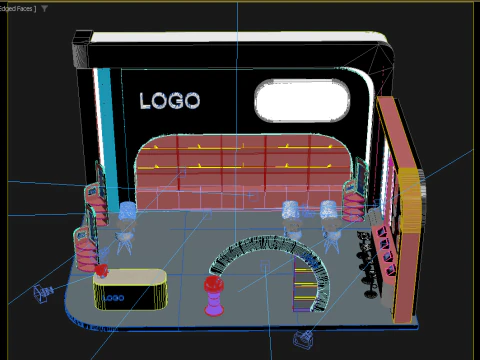 Stand d'exposition Modèle 3D