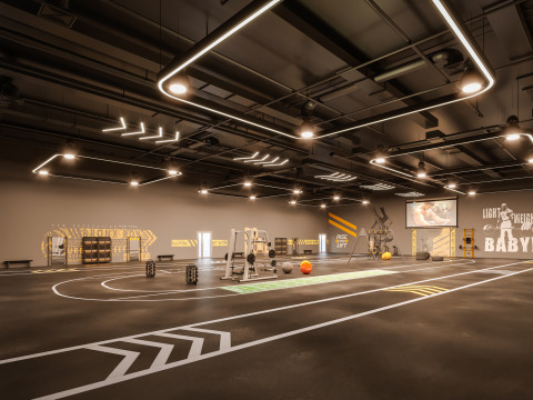 Cross fit training gym 3D Model