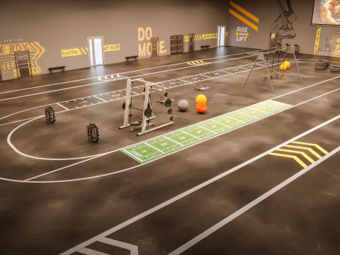 Cross fit training gym 3D Model