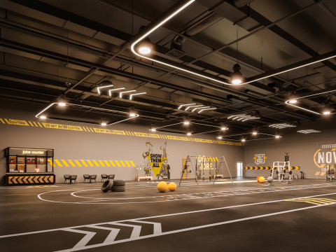 Cross fit training gym 3D Model