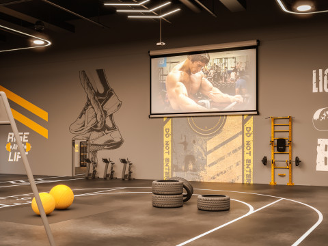 Cross fit training gym 3D Model