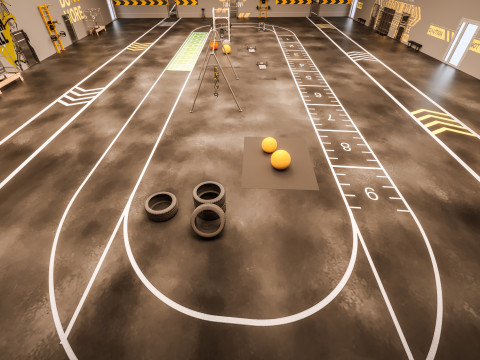 Cross fit training gym 3D Model