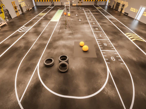 Cross fit training gym 3D Model