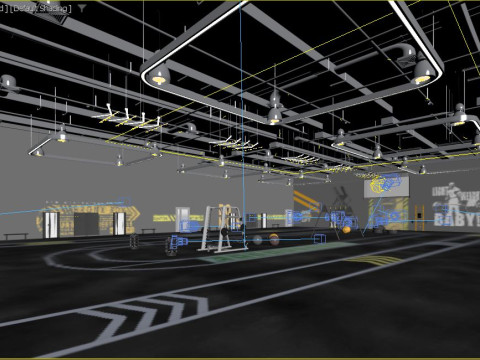 Cross fit training gym 3D Model