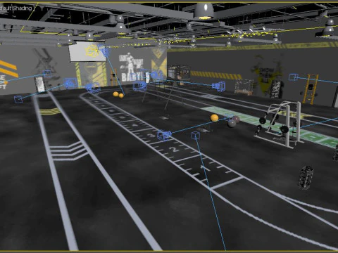Cross fit training gym 3D Model