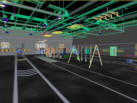 Cross fit training gym 3D Model