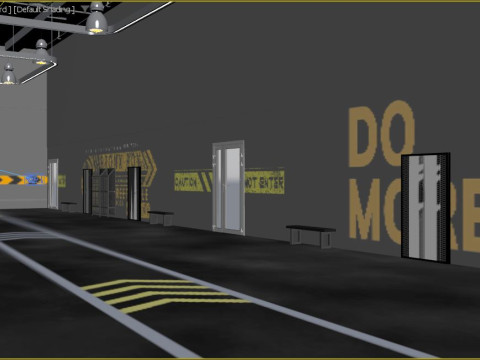 Cross fit training gym 3D Model