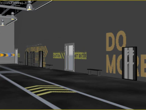 Cross fit training gym 3D Model