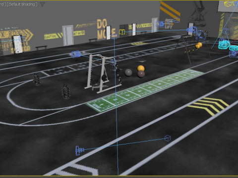 Cross fit training gym 3D Model