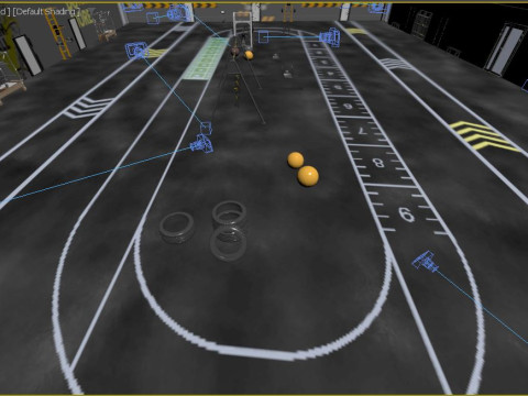 Cross fit training gym 3D Model