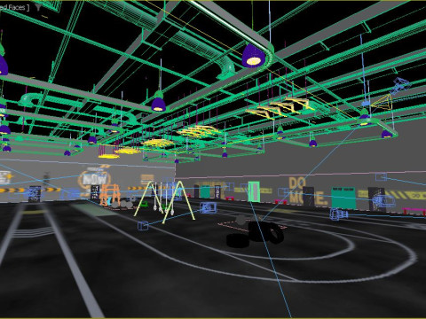 Cross fit training gym 3D Model